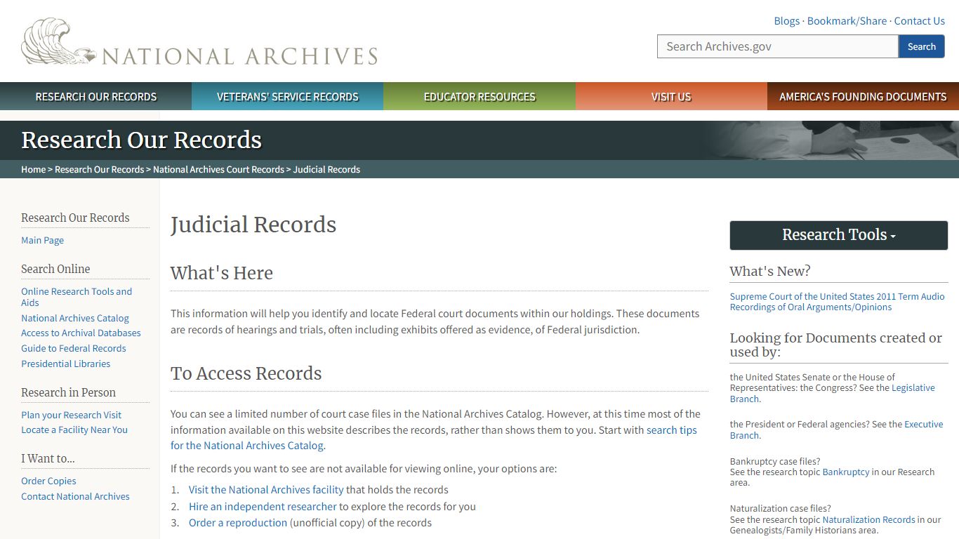 Judicial Records | National Archives